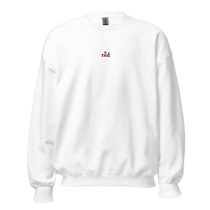 Red Jules Ambrose Embroidered Sweatshirt - The Bean Workshop - ana huang, embroidered, sweatshirt, twisted