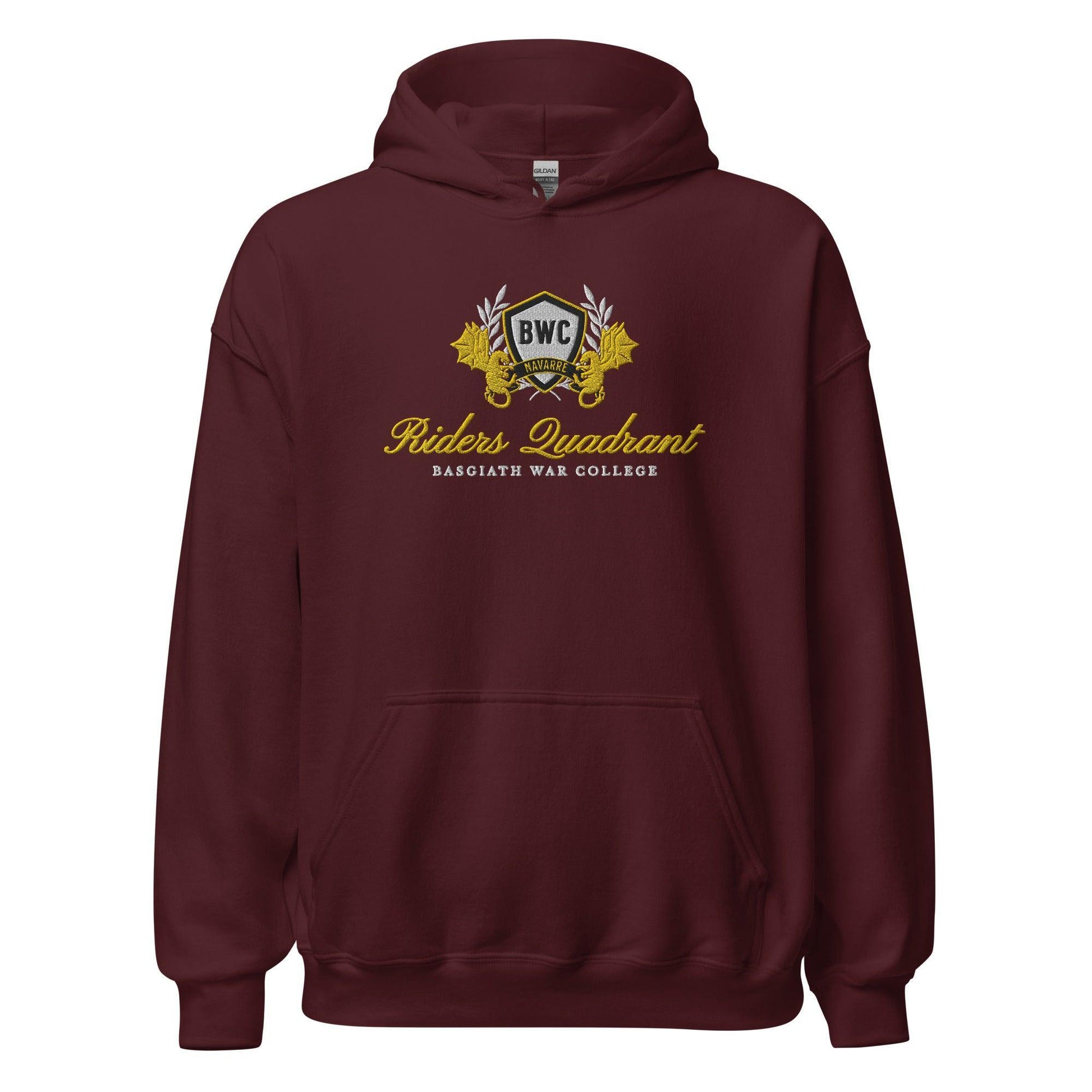 Riders Quadrant Embroidered Hoodie - The Bean Workshop - embroidered, fourth wing, hoodie, rebecca yarros