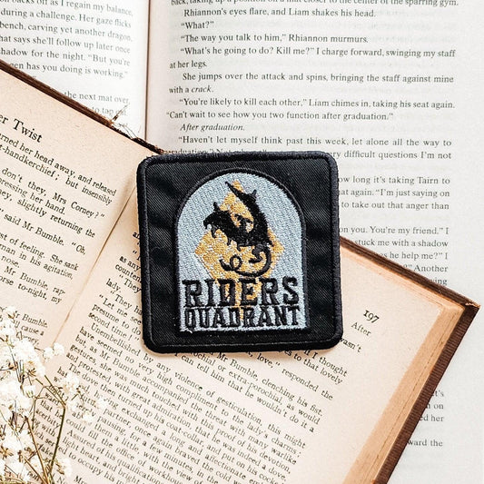 Riders Quadrant Embroidered Patch - The Bean Workshop - embroidered, fourth wing, patch, rebecca yarros