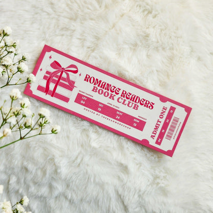 Romance Readers Book Club Bookmark - The Bean Workshop - book club, bookmark, romance readers