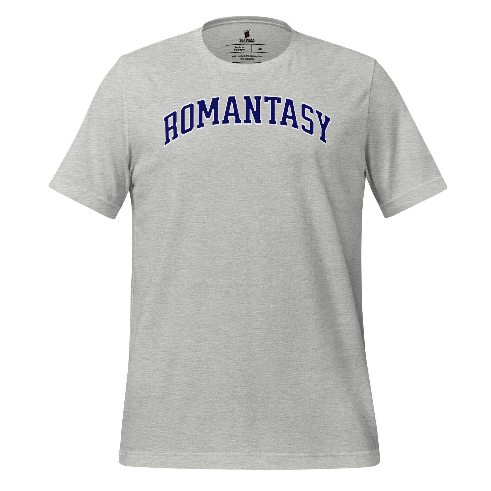 Romantasy T-Shirt - The Bean Workshop - book lover, bookish, collegiate, minimalistic, read everyday, t-shirt