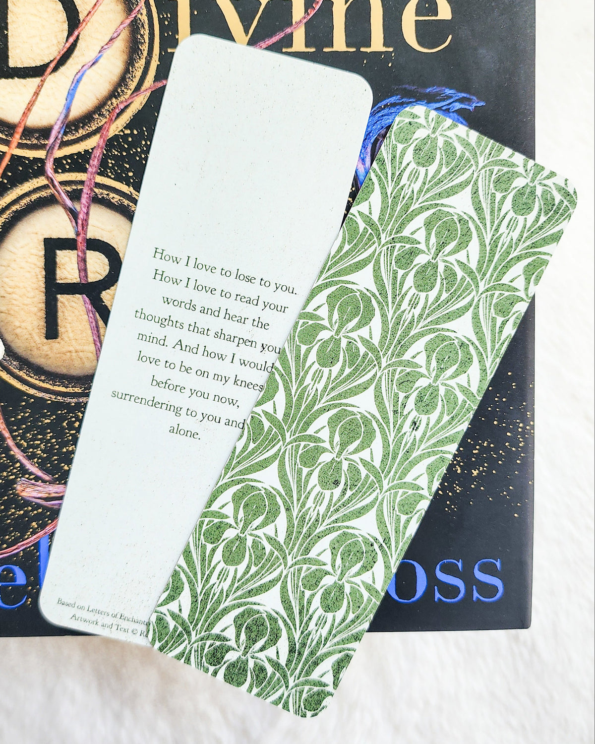 Ruthless Vows Bookmark | Divine Rivals Series by Rebecca Ross - The Bean Workshop - book lover gift, bookish bookmark, bookish gift, bookmark, Divine Rivals, Divine Rivals merch, enemies to lovers, fantasy romance, Iris and Roman, Letters of Enchantment, Rebecca Ross, Rebecca Ross merch, Ruthless Vows