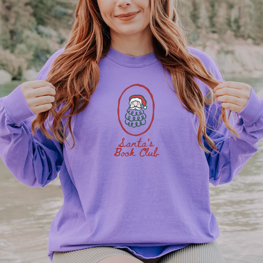 Santa's Book Club Heavyweight Long-sleeve Shirt