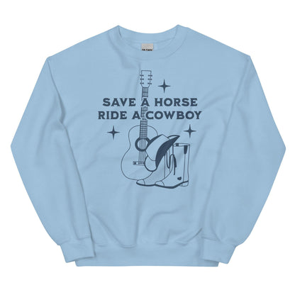 Save a Horse Ride a Cowboy Sweatshirt - The Bean Workshop - cade eaton, chestnut springs, elsie silver, heartless, sweater, sweatshirt