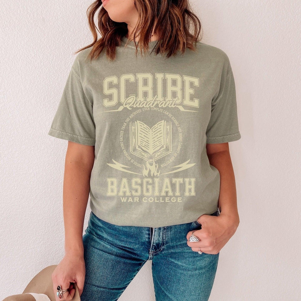 Scribe Quadrant Tee Shirt - The Bean Workshop - box tee, fourth wing, rebecca yarros