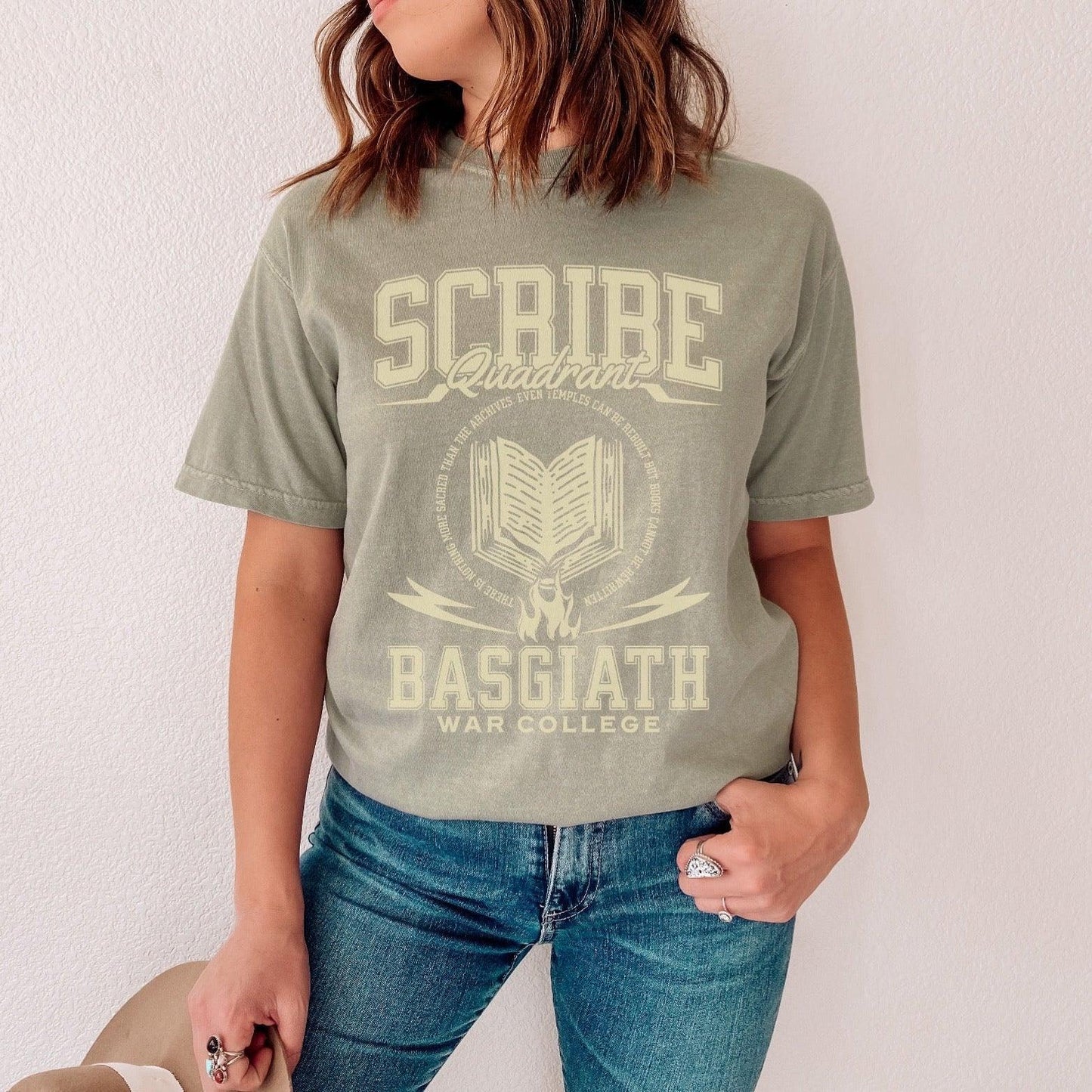 Scribe Quadrant Tee Shirt - The Bean Workshop - box tee, fourth wing, rebecca yarros