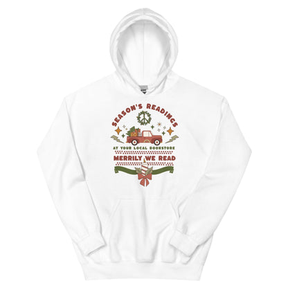 Season's Readings Christmas at Your Local Bookstore Hoodie - The Bean Workshop - bookish, Christmas, hoodie, Season's Readings
