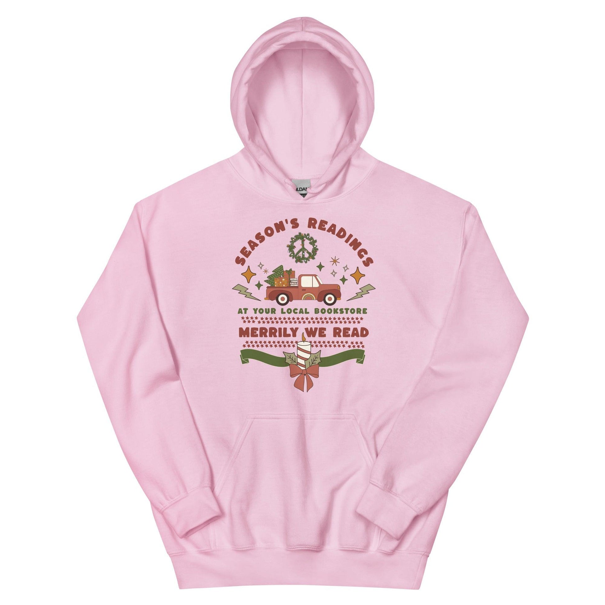 Season's Readings Christmas at Your Local Bookstore Hoodie - The Bean Workshop - bookish, Christmas, hoodie, Season's Readings