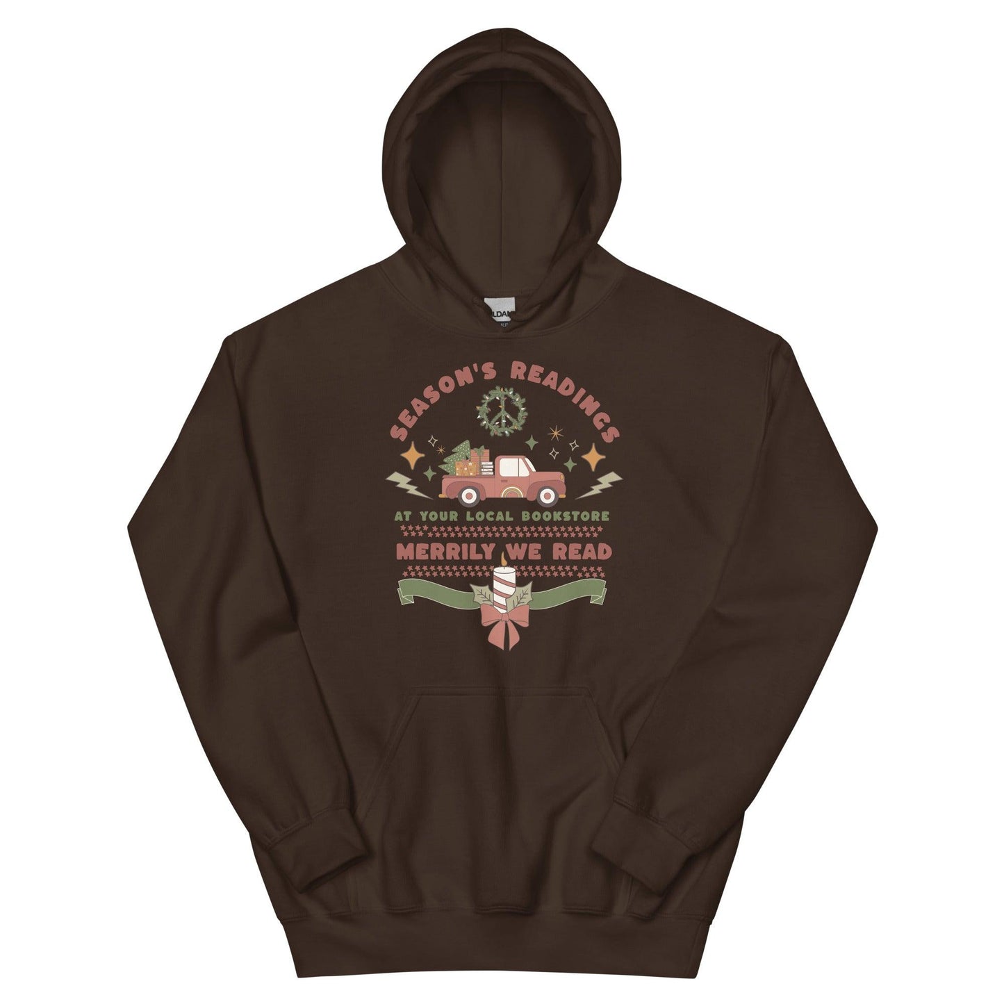 Season's Readings Christmas at Your Local Bookstore Hoodie - The Bean Workshop - bookish, Christmas, hoodie, Season's Readings
