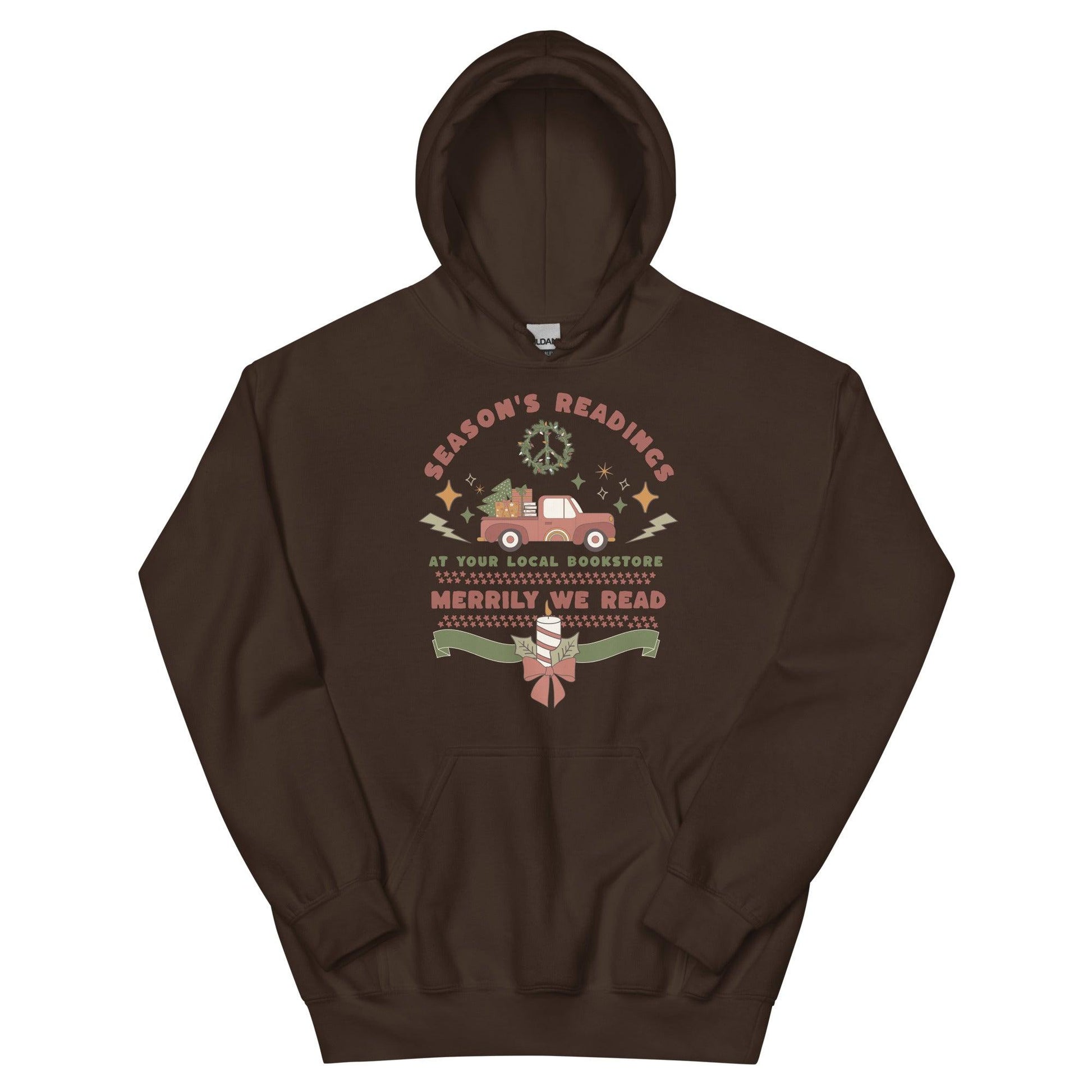 Season's Readings Christmas at Your Local Bookstore Hoodie - The Bean Workshop - bookish, Christmas, hoodie, Season's Readings