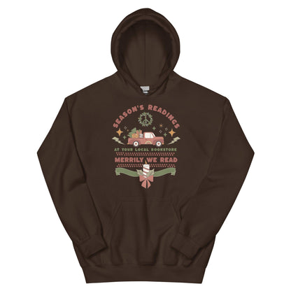 Season's Readings Christmas at Your Local Bookstore Hoodie - The Bean Workshop - bookish, Christmas, hoodie, Season's Readings