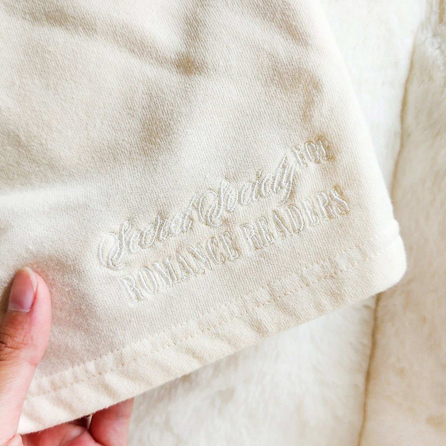 Secret Society for Romance Readers Embroidered Shorts - The Bean Workshop - romance readers, shorts