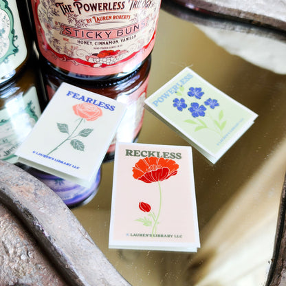 Set of 3 Stickers from Powerless by Lauren Roberts - The Bean Workshop - fearless, lauren roberts, powerless, reckless