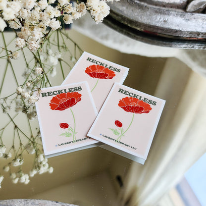 Set of 3 Stickers from Powerless by Lauren Roberts - The Bean Workshop - fearless, lauren roberts, powerless, reckless