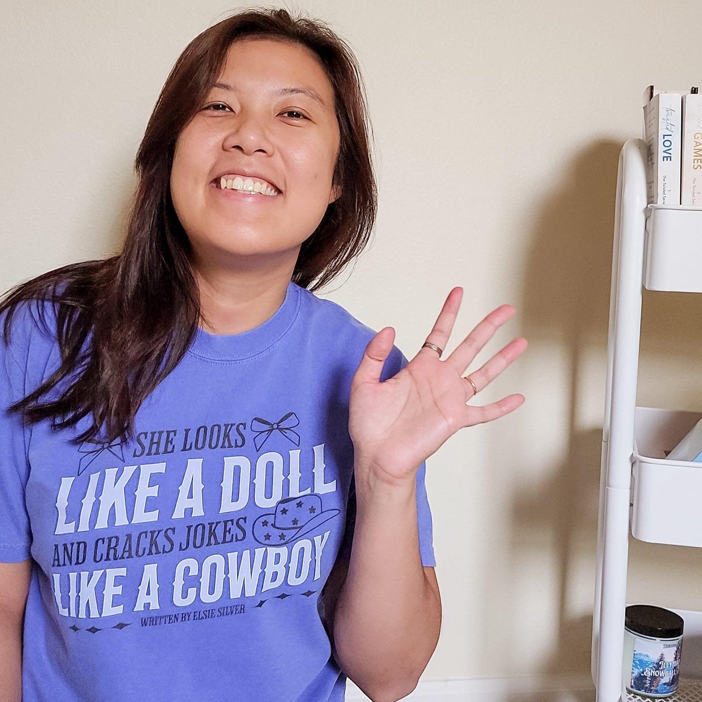 She Looks Like a Doll and Cracks Jokes Like a Cowboy Tee Shirt - The Bean Workshop - box tee, cade eaton, chestnut springs, elsie silver, heartless