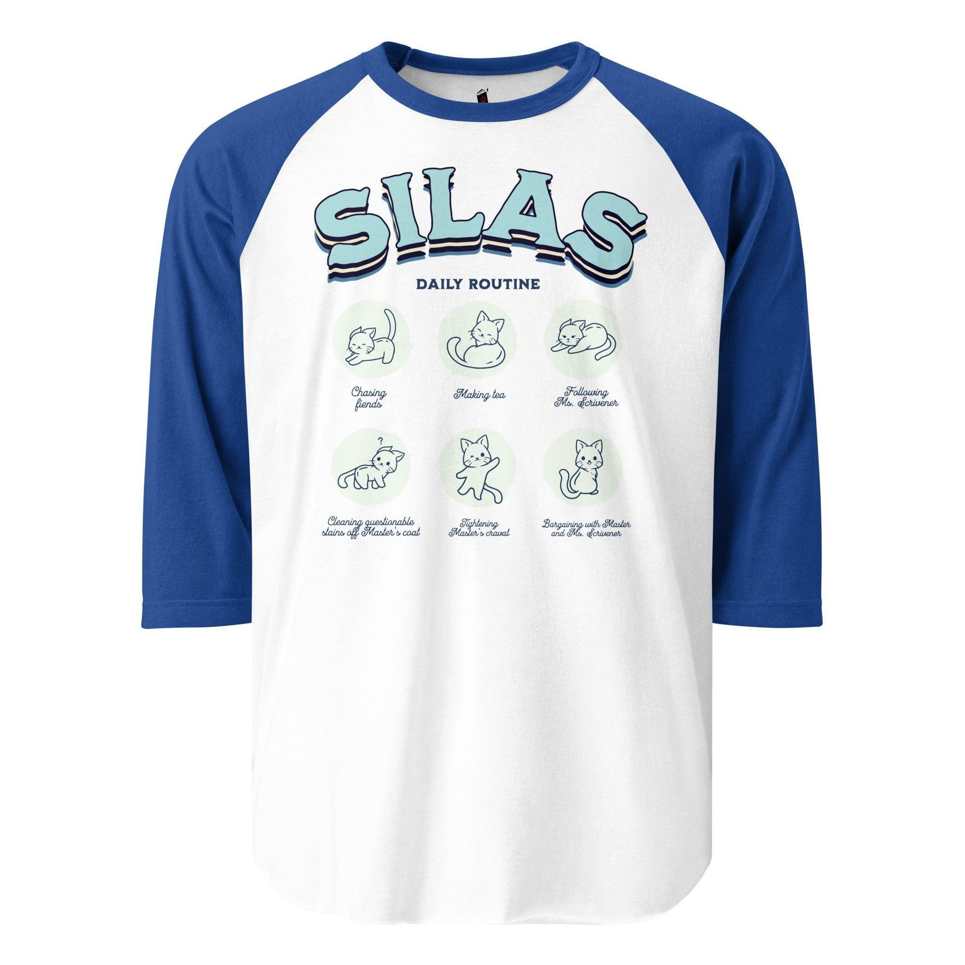 Silas Daily Routine Raglan Tee Shirt - The Bean Workshop - margaret rogerson, raglan tee shirt, sorcery of thorns