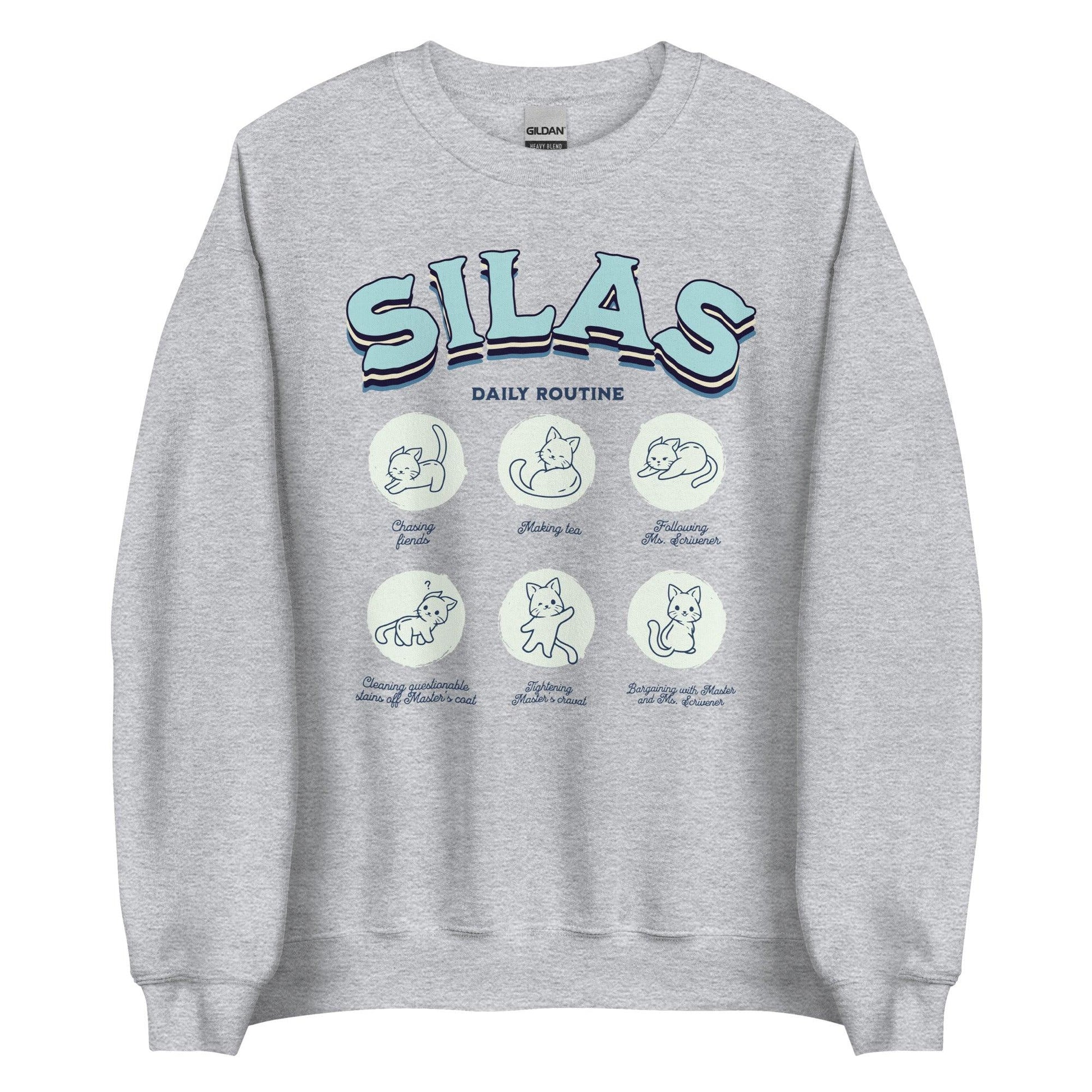 Silas Daily Routine Sweatshirt - The Bean Workshop - margaret rogerson, sorcery of thorns, sweatshirt