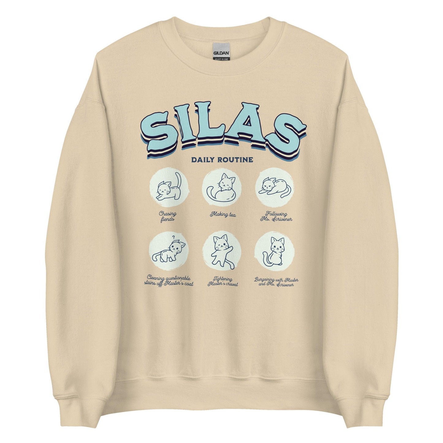 Silas Daily Routine Sweatshirt - The Bean Workshop - margaret rogerson, sorcery of thorns, sweatshirt