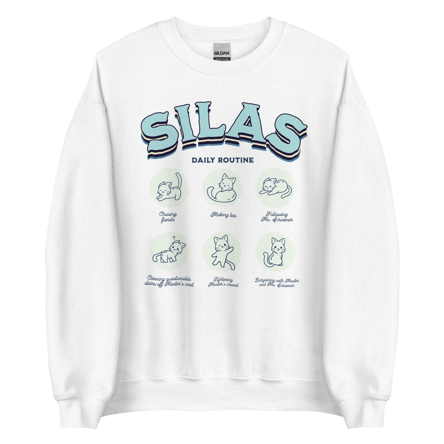Silas Daily Routine Sweatshirt - The Bean Workshop - margaret rogerson, sorcery of thorns, sweatshirt