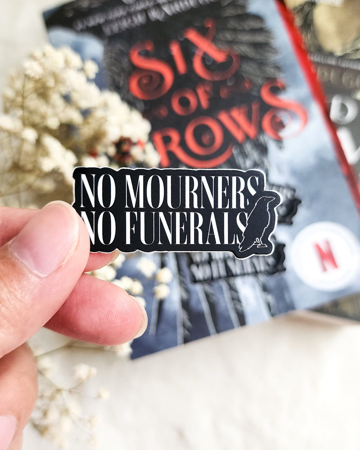 Six of Crows Stickers Bundle of 4 - The Bean Workshop - book lover gift, Bookish Gift, bookish sticker, Crooked Kingdom, die cut sticker, fantasy sticker, Grishaverse, Inej Ghafa, Kaz Brekker, leigh bardugo, six of crows, Six of Crows merch, sticker, sticker bundle
