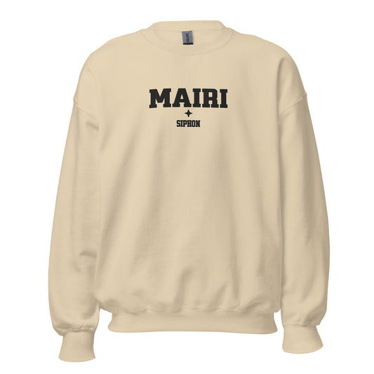 Sloane Mairi Siphon Embroidered Sweatshirt - The Bean Workshop - Basgiath, Black Embroidery, Booktok, Collegiate, Embroidered Bookish Gift, Empyrean Series Merch, Fantasy Apparel, Fourth Wing Crewneck, Iron Flame, Mairi Siphon Sweatshirt, Romantasy, Signet Power, Subtle Merch, sweatshirt