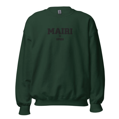Sloane Mairi Siphon Embroidered Sweatshirt - The Bean Workshop - Basgiath, Black Embroidery, Booktok, Collegiate, Embroidered Bookish Gift, Empyrean Series Merch, Fantasy Apparel, Fourth Wing Crewneck, Iron Flame, Mairi Siphon Sweatshirt, Romantasy, Signet Power, Subtle Merch, sweatshirt