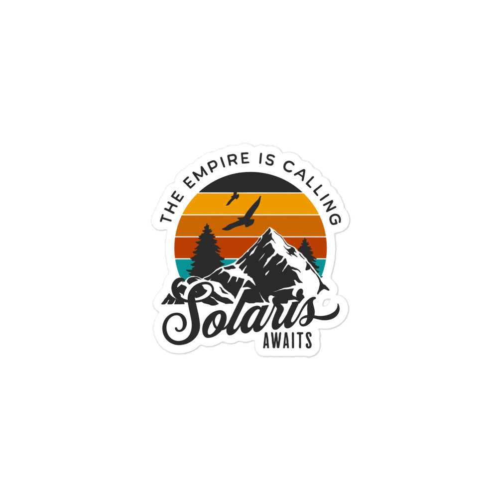 Solaris Awaits Sticker - The Bean Workshop - Air Awakens, Air Awakens merch, book lover gift, Bookish Accessories, bookish decoration, Bookish Gift, bookish sticker, die cut sticker, Elise Kova, Elise Kova Merch, Empire of Solaris, fantasy romance sticker, fantasy sticker, Sticker, Vhalla Yarl Solaris