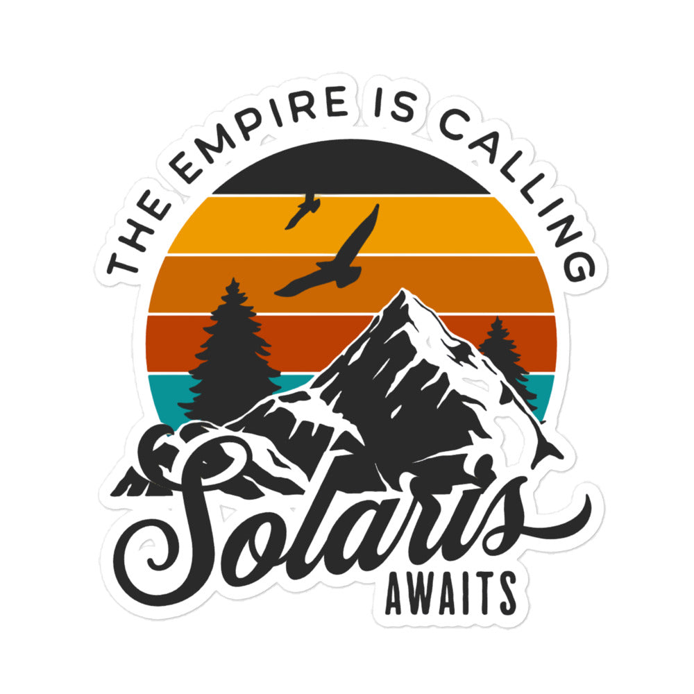 Solaris Awaits Sticker - The Bean Workshop - Air Awakens, Air Awakens merch, book lover gift, Bookish Accessories, bookish decoration, Bookish Gift, bookish sticker, die cut sticker, Elise Kova, Elise Kova Merch, Empire of Solaris, fantasy romance sticker, fantasy sticker, Sticker, Vhalla Yarl Solaris