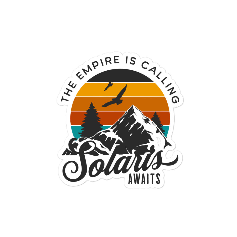 Solaris Awaits Sticker - The Bean Workshop - Air Awakens, Bookish Accessories, bookish decoration, Elise Kova, Elise Kova Merch, Sticker, Vhalla Yarl Solaris