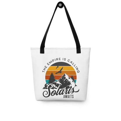 Solaris Awaits Tote Bag - The Bean Workshop - Air Awakens, Bookish Accessories, Elise Kova, Elise Kova Merch, Solaris Awaits, Tote Bags, Totes, Vhalla Yarl Solaris