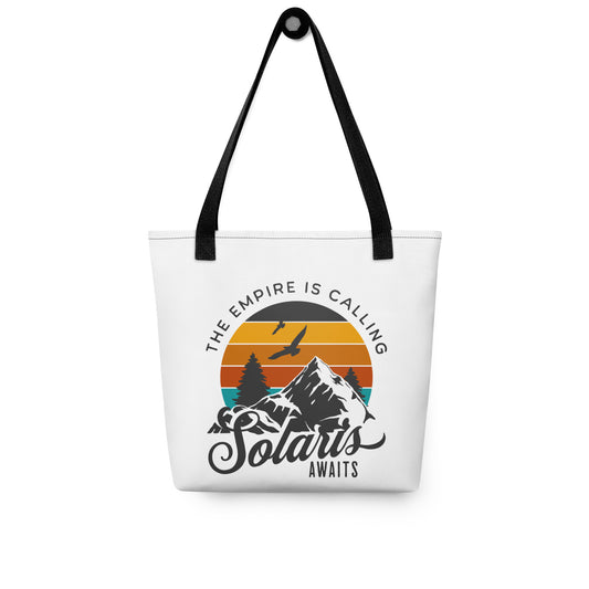 Solaris Awaits Tote Bag - The Bean Workshop - Air Awakens, Bookish Accessories, Elise Kova, Elise Kova Merch, Solaris Awaits, Tote Bags, Totes, Vhalla Yarl Solaris