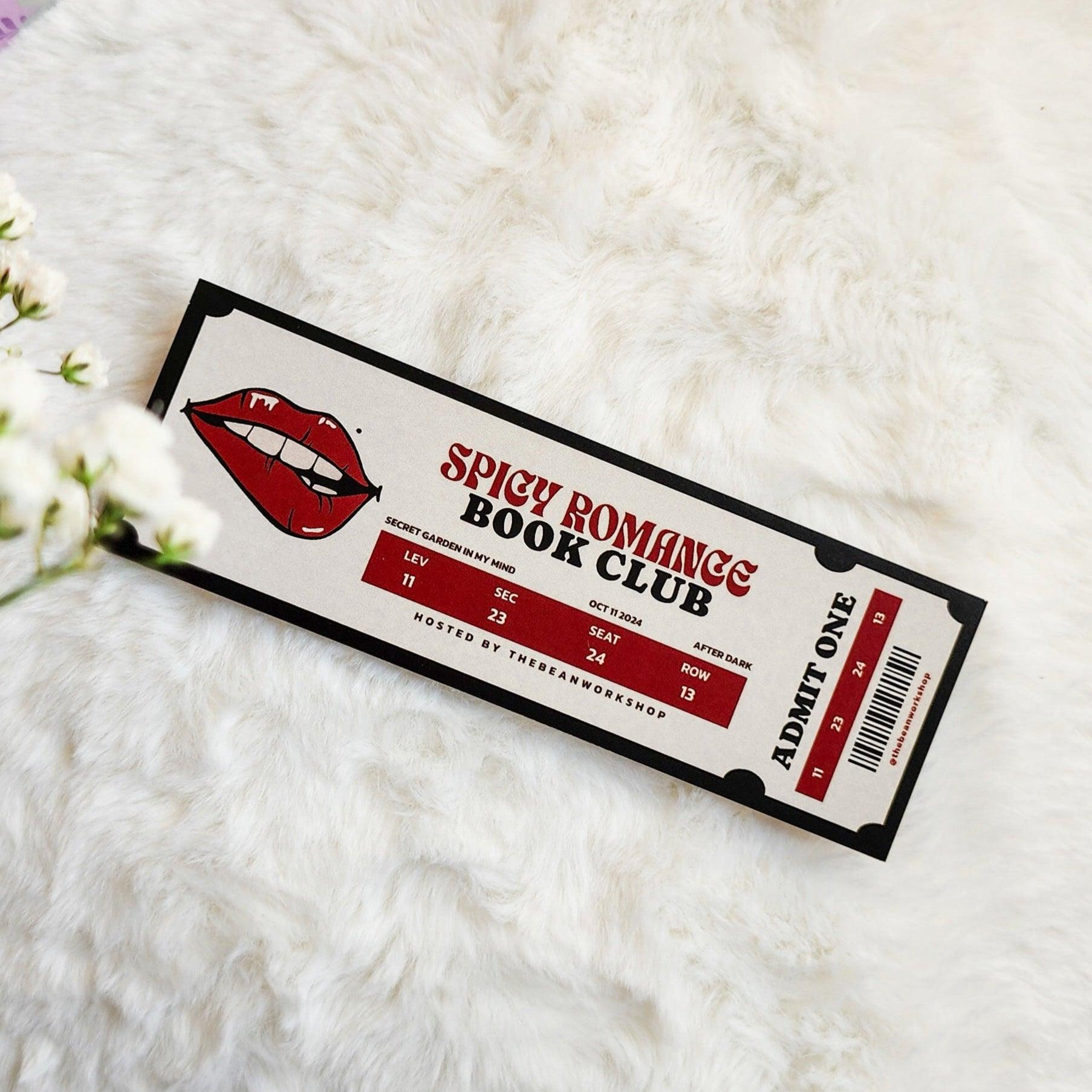 Spicy Romance Book Club Bookmark - The Bean Workshop - book club, bookmark, spicy romance