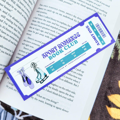 Sport Romance Book Club Bookmark - The Bean Workshop - book club, bookmark, sport romance