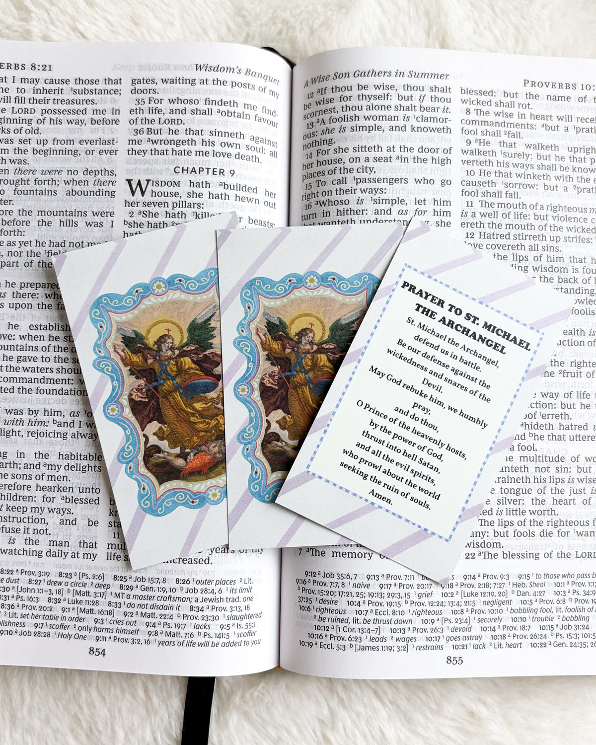 St. Michael the Archangel Prayer Card & Bookmark - The Bean Workshop - archangel, children, Confirmation, faith gift, First Communion, guardian angel, prayer card, St. Michael