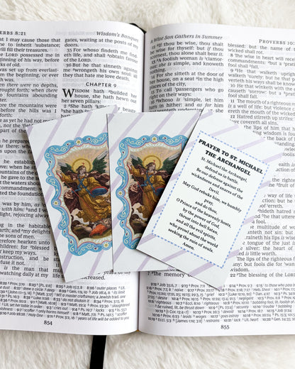 St. Michael the Archangel Prayer Card & Bookmark - The Bean Workshop - archangel, children, Confirmation, faith gift, First Communion, guardian angel, prayer card, St. Michael