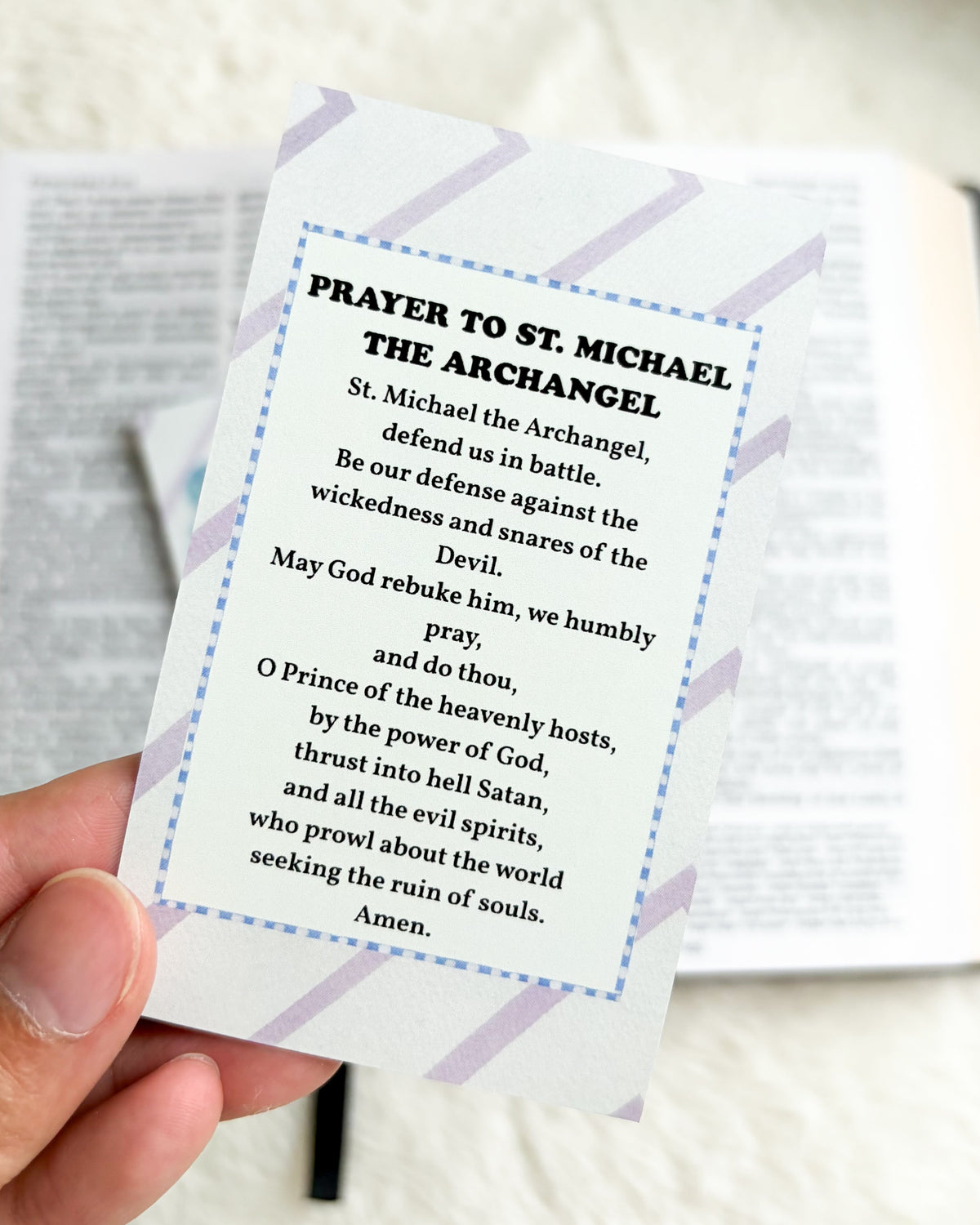 St. Michael the Archangel Prayer Card & Bookmark - The Bean Workshop - archangel, children, Confirmation, faith gift, First Communion, guardian angel, prayer card, St. Michael