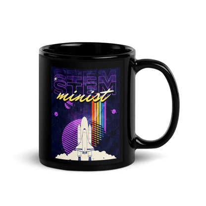 STEM-Minist Black Glossy Mug - The Bean Workshop - Ali Hazelwood, Black mug, Bookish Accessories, coffee mug, Love Theoretically, mug, STEM