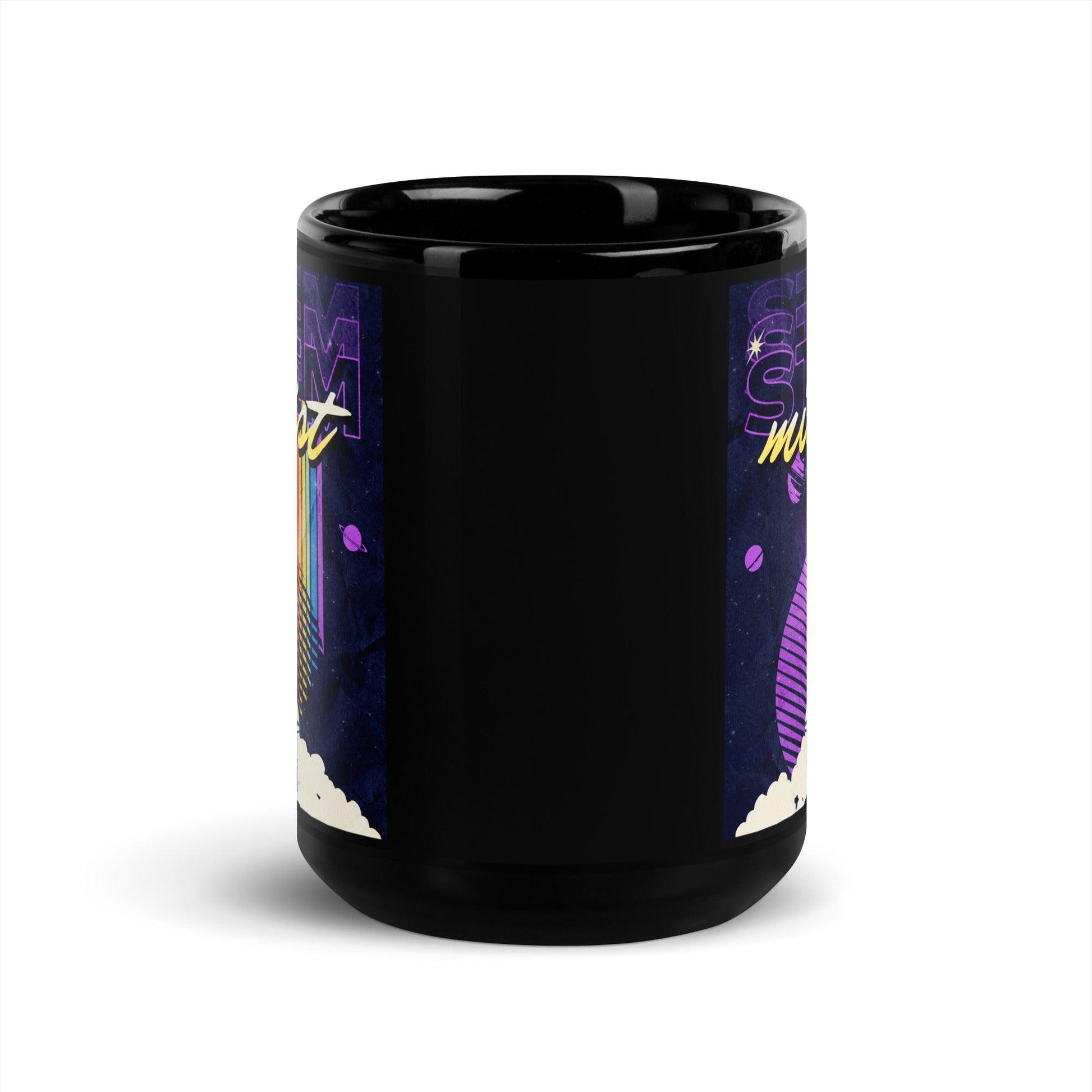 STEM-Minist Black Glossy Mug - The Bean Workshop - Ali Hazelwood, Black mug, Bookish Accessories, coffee mug, Love Theoretically, mug, STEM