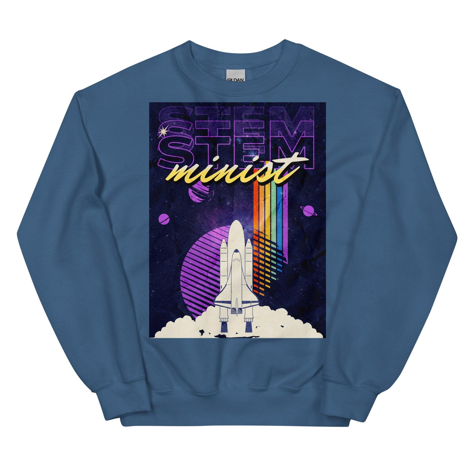 STEM-Minist Sweatshirt - The Bean Workshop - Ali Hazelwood, love on the brain, STEM, STEM-Minist, sweater, sweatshirt, the love hypothesis