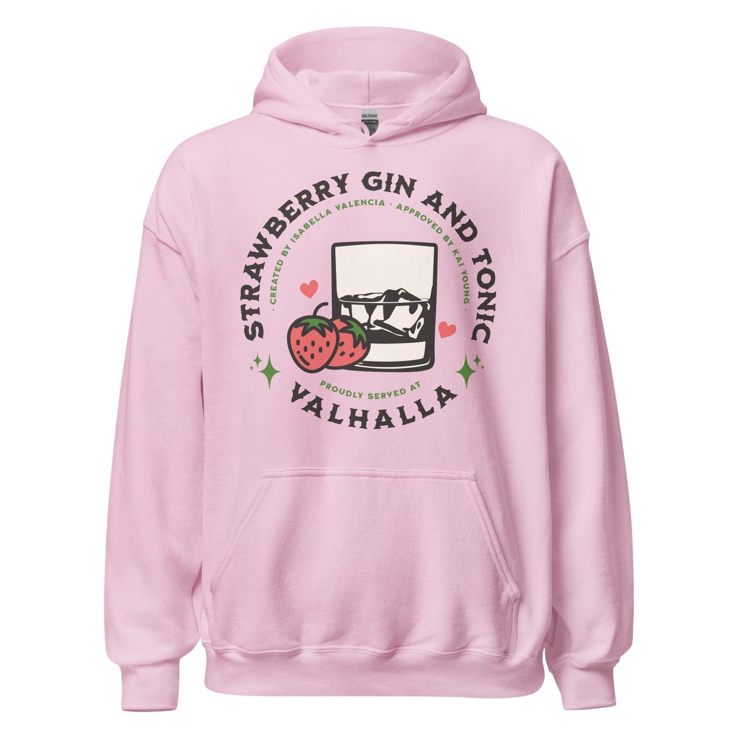 Strawberry Gin and Tonic Isabella and Kai Hoodie - The Bean Workshop - Ana Huang, hoodie, Isabella and Kai, Kings of Sin, strawberry gin and tonic