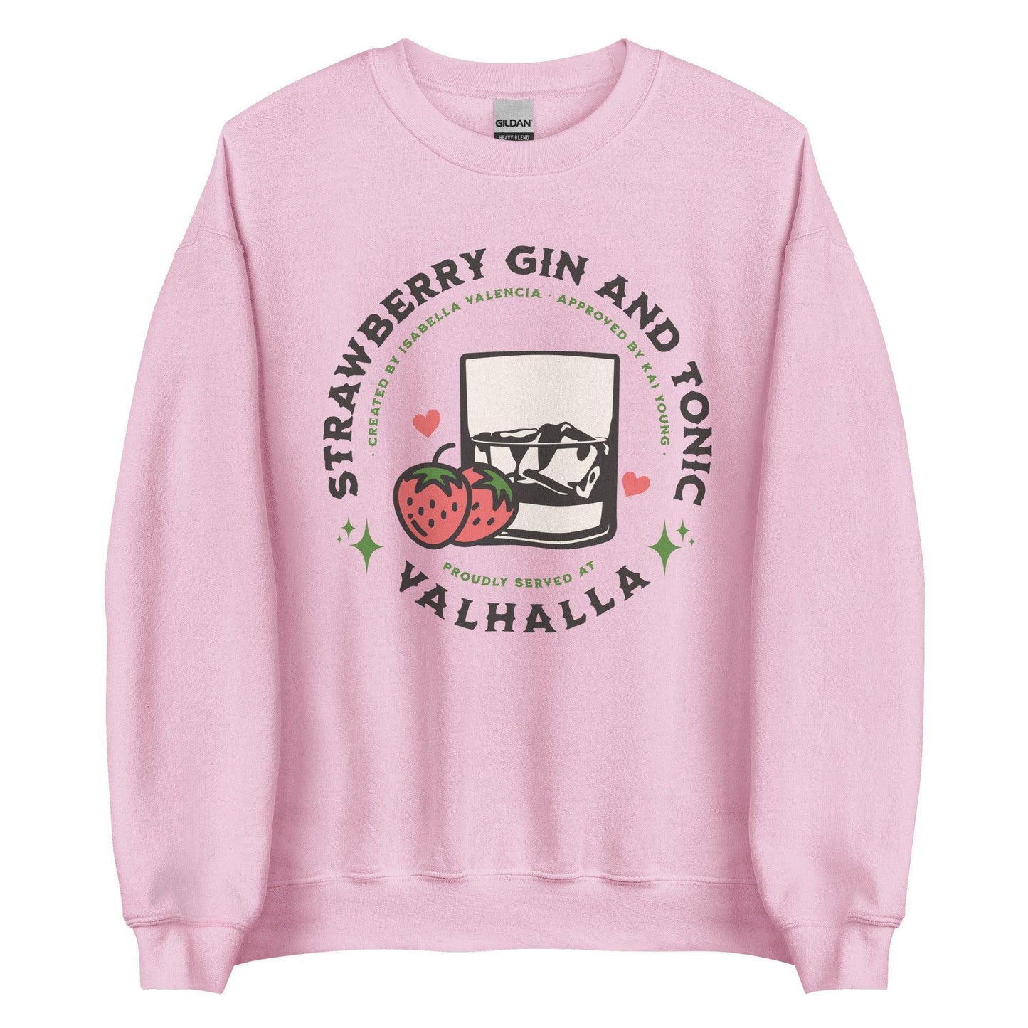Strawberry Gin and Tonic Isabella and Kai Sweatshirt - The Bean Workshop - ana huang, kings of sin, sweatshirt