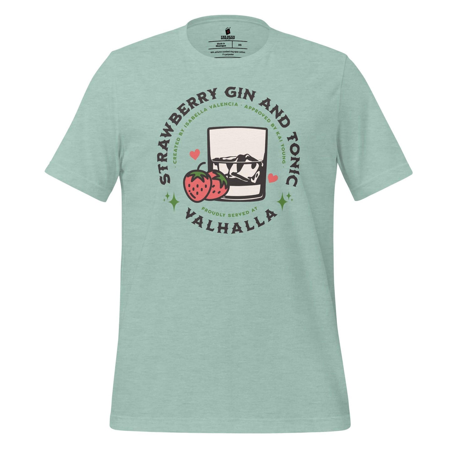 Strawberry Gin and Tonic Isabella and Kai T-Shirt - The Bean Workshop - ana huang, kings of sin, t-shirt