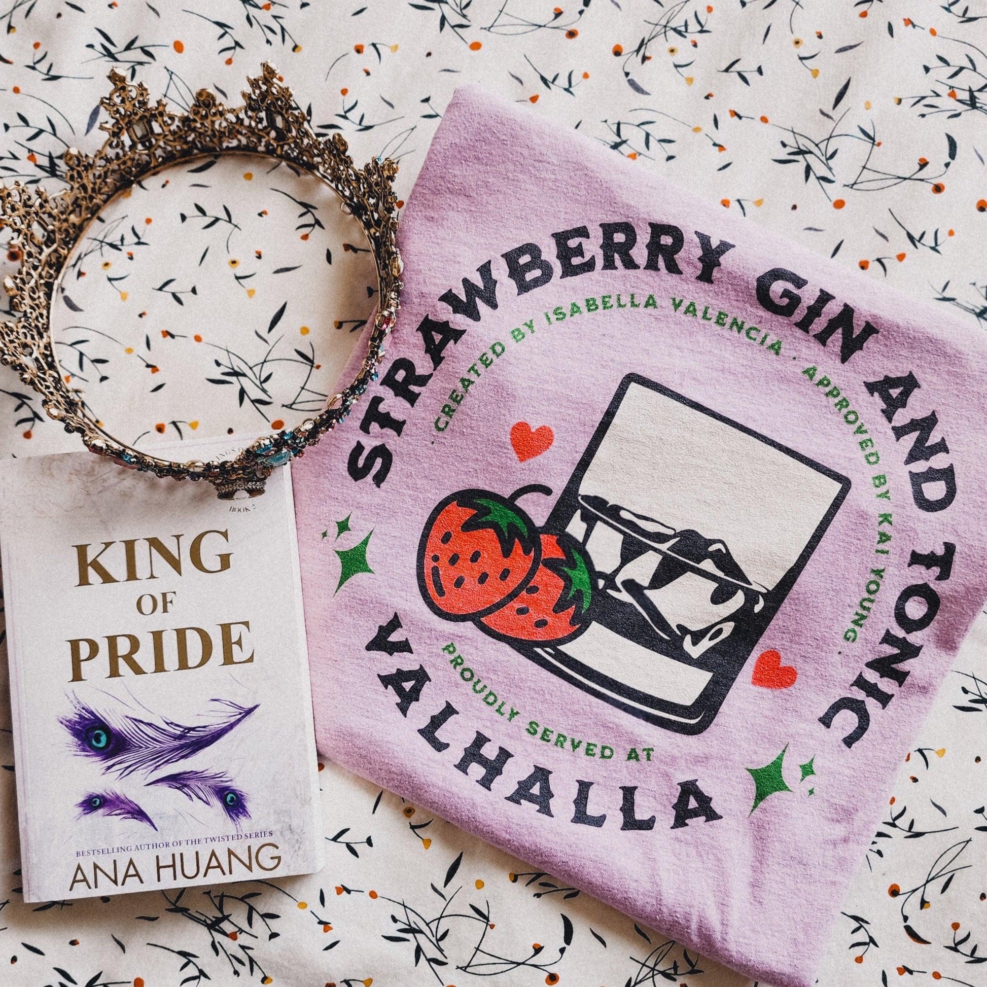 Strawberry Gin and Tonic Isabella and Kai T-Shirt - The Bean Workshop - ana huang, kings of sin, t-shirt