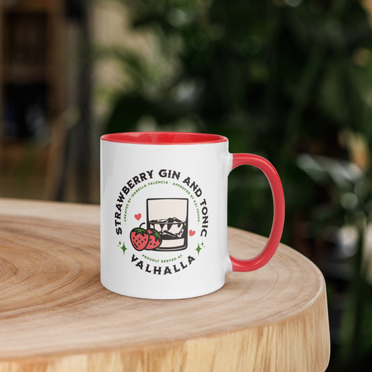Strawberry Gin and Tonic Mug - The Bean Workshop - Ana Huang, bookish accessories, ceramic mug, coffee mug, Isabella and Kai, Kings of Sin, mug, Strawberry Gin and Tonic