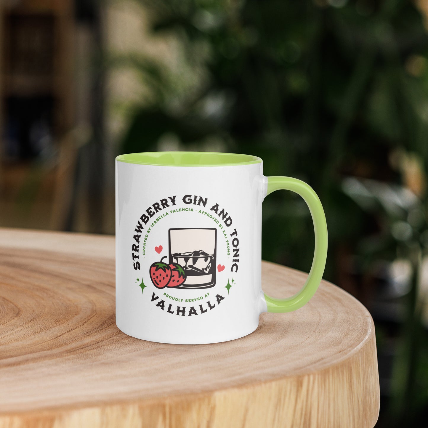 Strawberry Gin and Tonic Mug - The Bean Workshop - Ana Huang, bookish accessories, ceramic mug, coffee mug, Isabella and Kai, Kings of Sin, mug, Strawberry Gin and Tonic