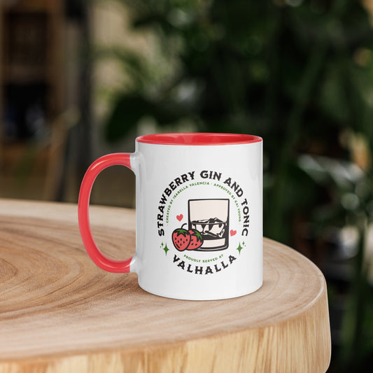 Strawberry Gin and Tonic Mug - The Bean Workshop - Ana Huang, bookish accessories, ceramic mug, coffee mug, Isabella and Kai, Kings of Sin, mug, Strawberry Gin and Tonic
