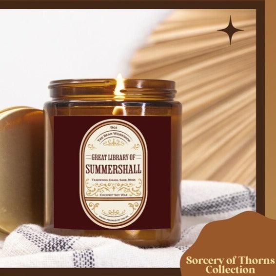 Summershall Candle - The Bean Workshop - candle, margaret rogerson, sorcery of thorns