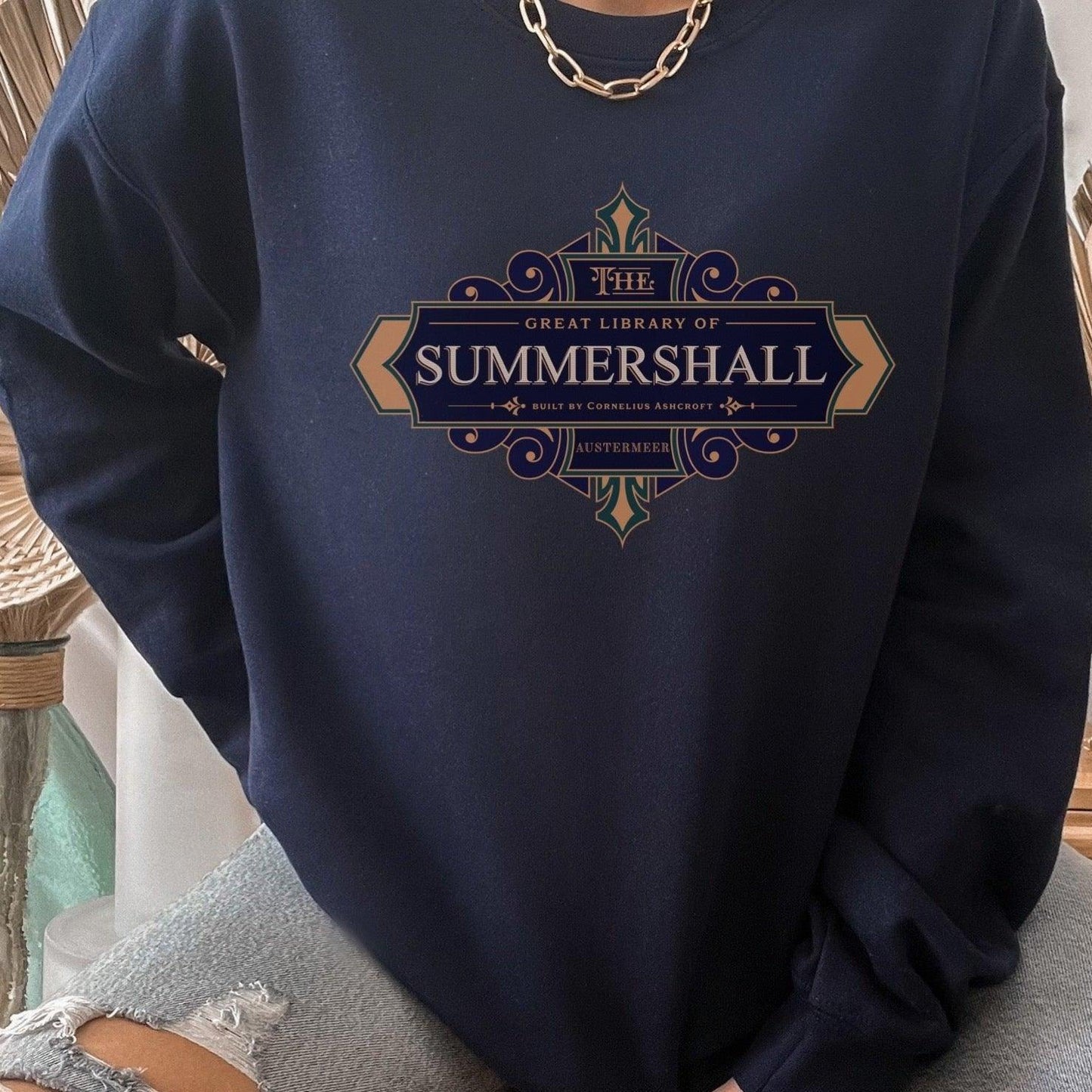 Summershall Sweatshirt - The Bean Workshop - margaret rogerson, sorcery of thorns, sweatshirt