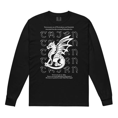 Tairneanach We Don't Eat Our Allies Heavyweight Long Sleeve Shirt - The Bean Workshop - fourth wing, iron flame, long sleeve shirt, onyx storm, rebecca yarros, tairn