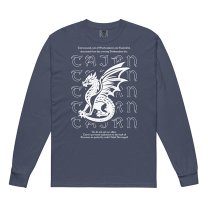 Tairneanach We Don't Eat Our Allies Heavyweight Long Sleeve Shirt - The Bean Workshop - fourth wing, iron flame, long sleeve shirt, onyx storm, rebecca yarros, tairn
